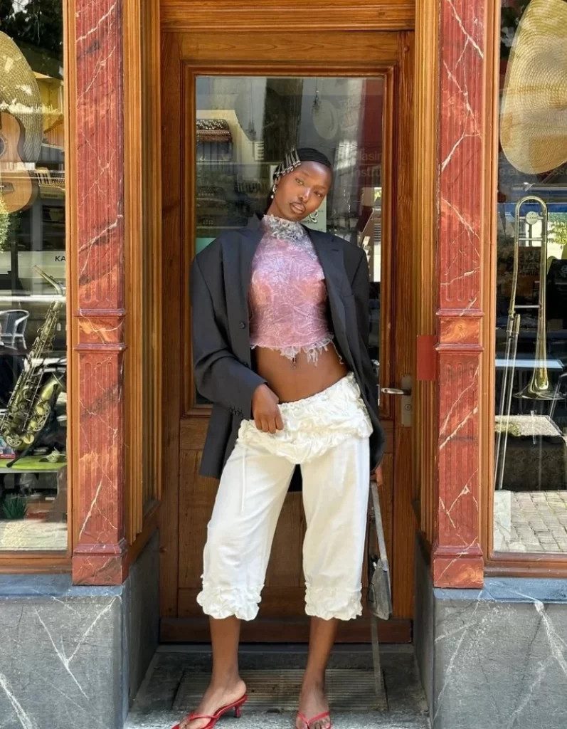 Sheer Lace Top and Blazer: A Playful Mix of Textures Sheer Lace Top and Blazer: A Playful Mix of Textures — Bar Crawl Outfits