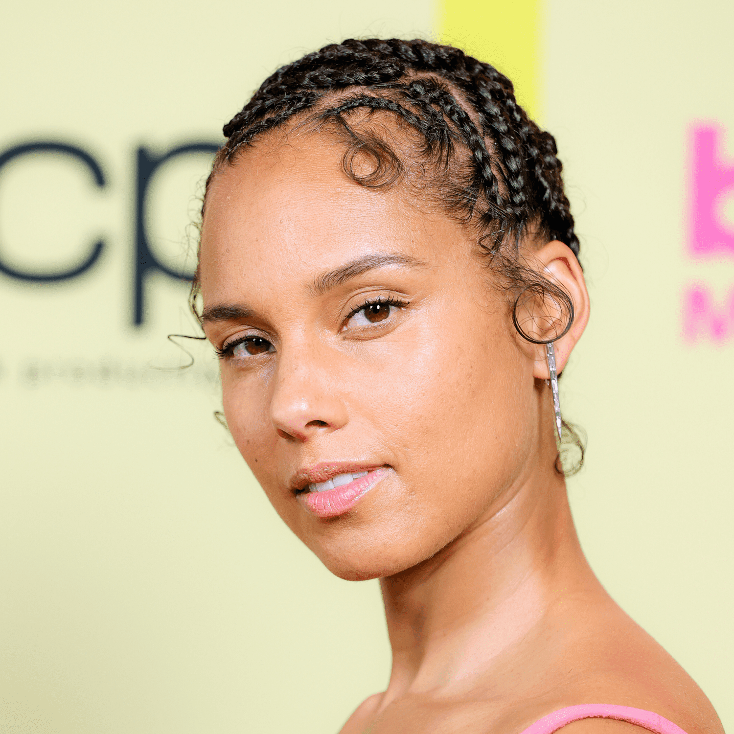 Shoulder-Length Small Braids With Face-Framing Tendrils Shoulder-Length Small Braids With Face-Framing Tendrils — Alicia Keys Braids
