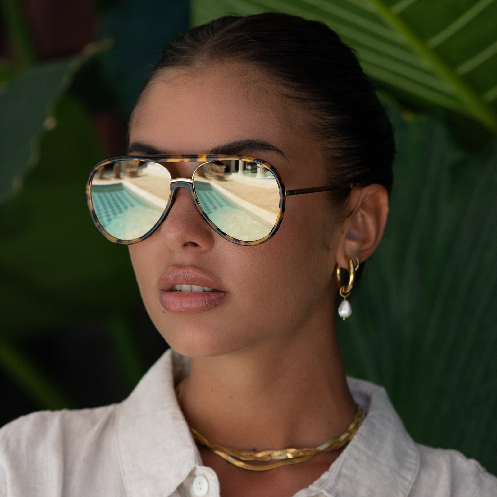 Shay Tortoise Aviator Sunglasses by FREYRS Eyewear