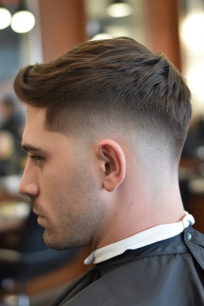 Smooth Skin Fade With Wavy Top Smooth Skin Fade With Wavy Top — Low Taper Fade