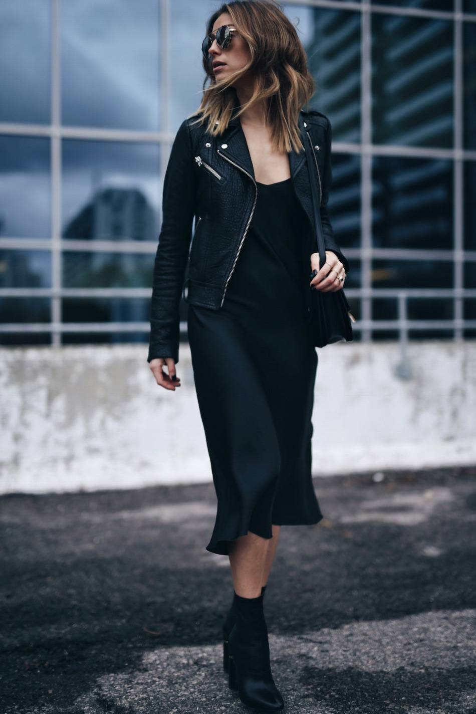 Le Fashion: The Downtown Way to Wear a Slip Dress