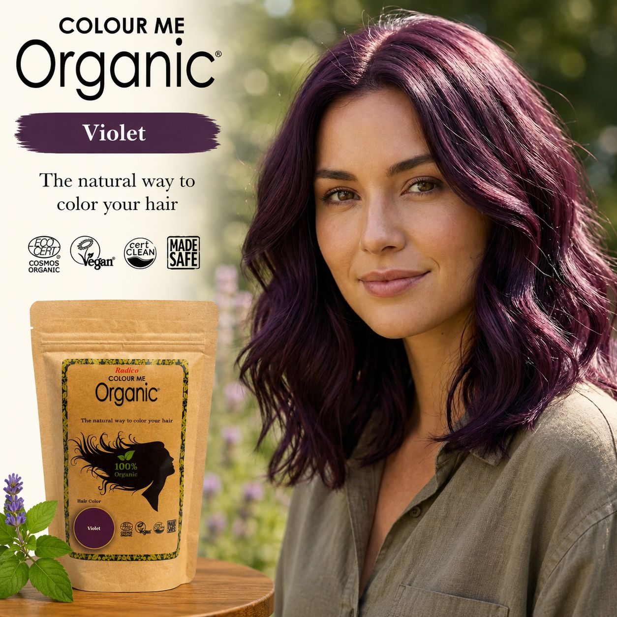 Vibrant Violet All-Over Vibrant Violet All-Over — Natural Hair Colors