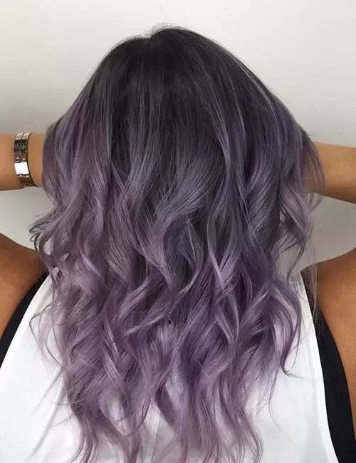 Dark Brown to Lavender Ombre Dark Brown to Lavender Ombre — Lavender Hair
