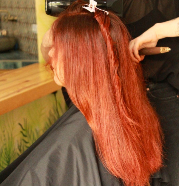 Thick Wavy Collarbone Vivid Red — Fire Red Hair