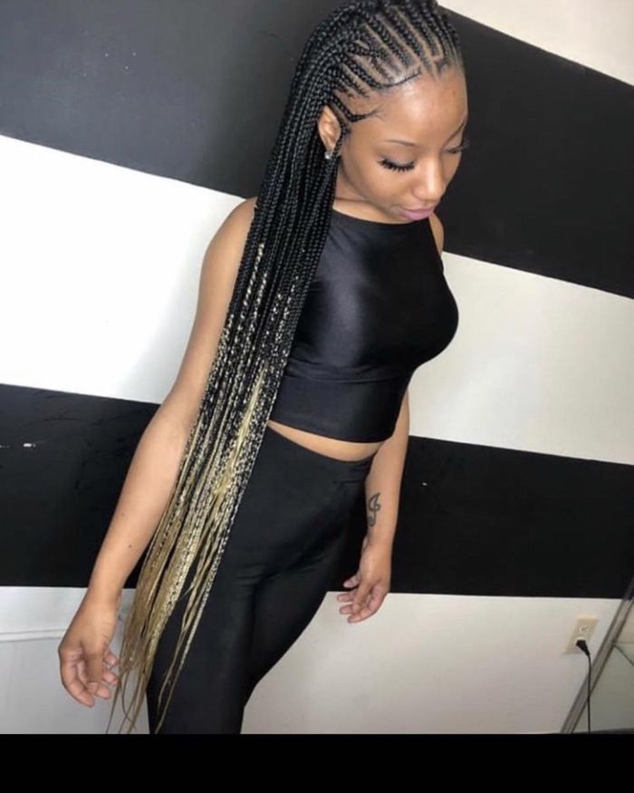 Ombre Braids With Blonde Tips — Layered Braids
