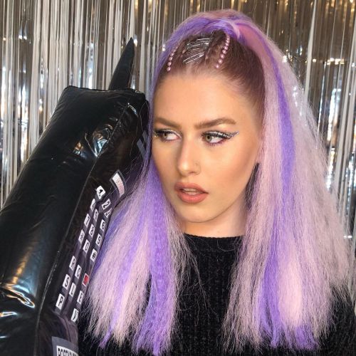 Crimped High Ponytail with Pearls — Y2K Hairstyles