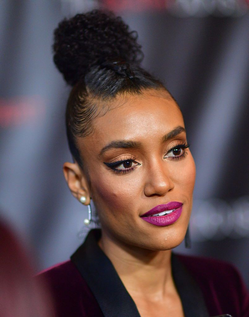 High Top Knot With Defined Edges — Natural Hair Bun