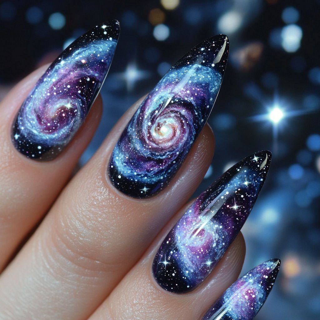 Long Stiletto Visual Idea Long Stiletto Visual Idea — Galaxy Nails
