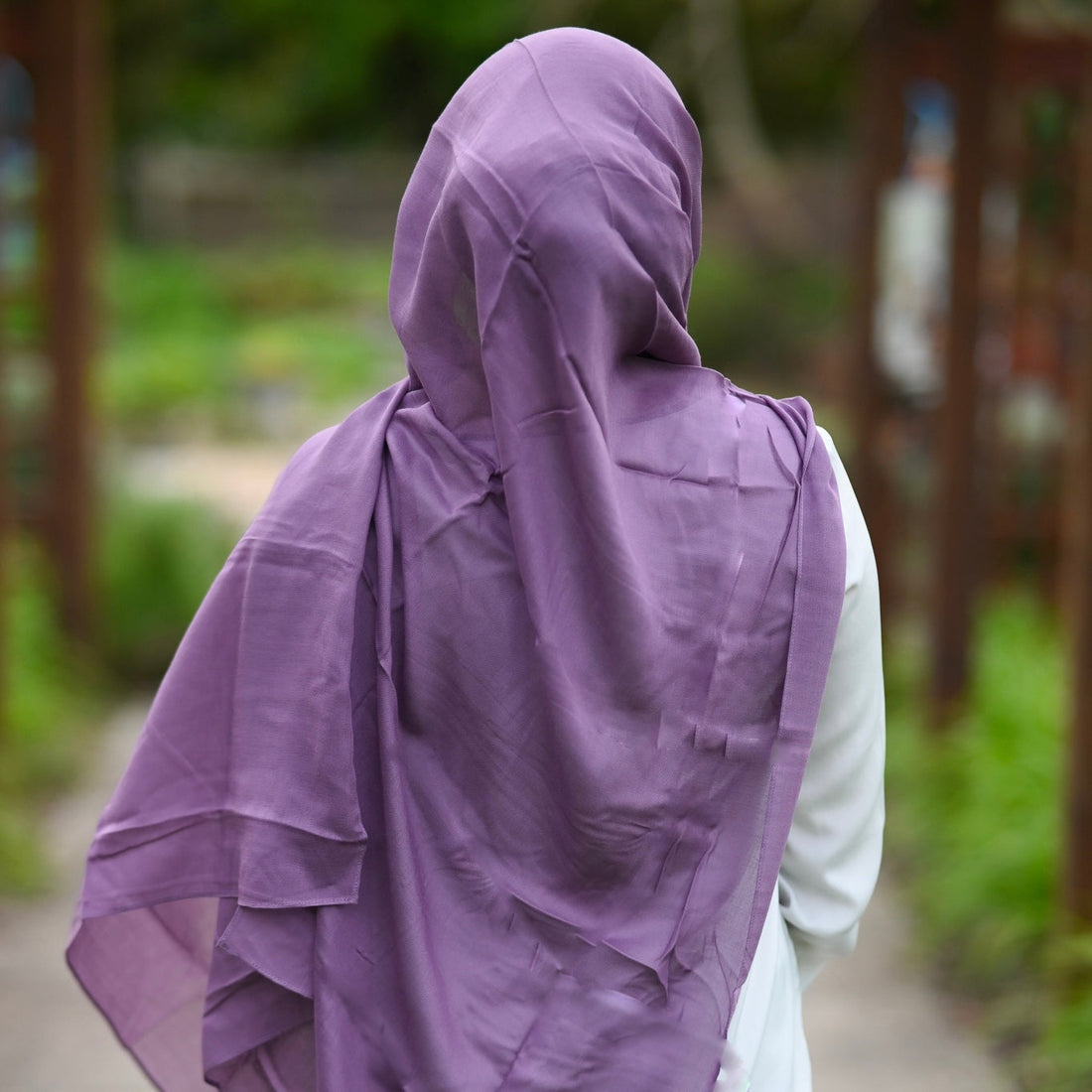 Vibrant Purple Hijab for a Soft Professional Look — Hijab Work Outfits