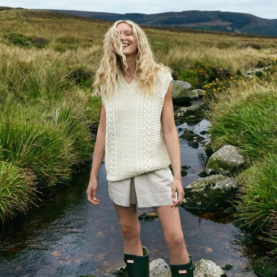 Cable Knit Sweater and Wellington Boots for Outdoors — Ireland Outfits