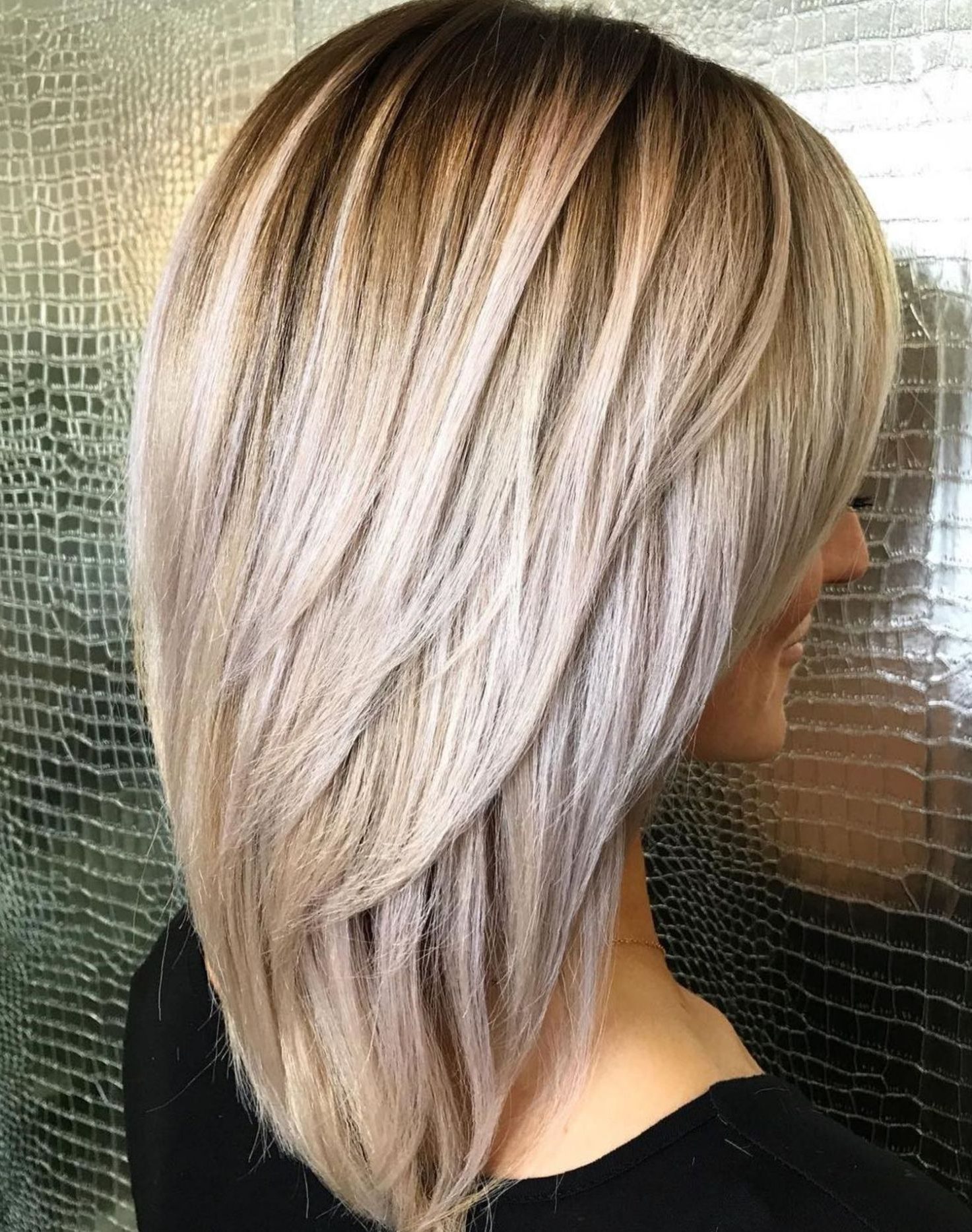 Layered Bob With Side-Swept Fringe — V Cut Hair