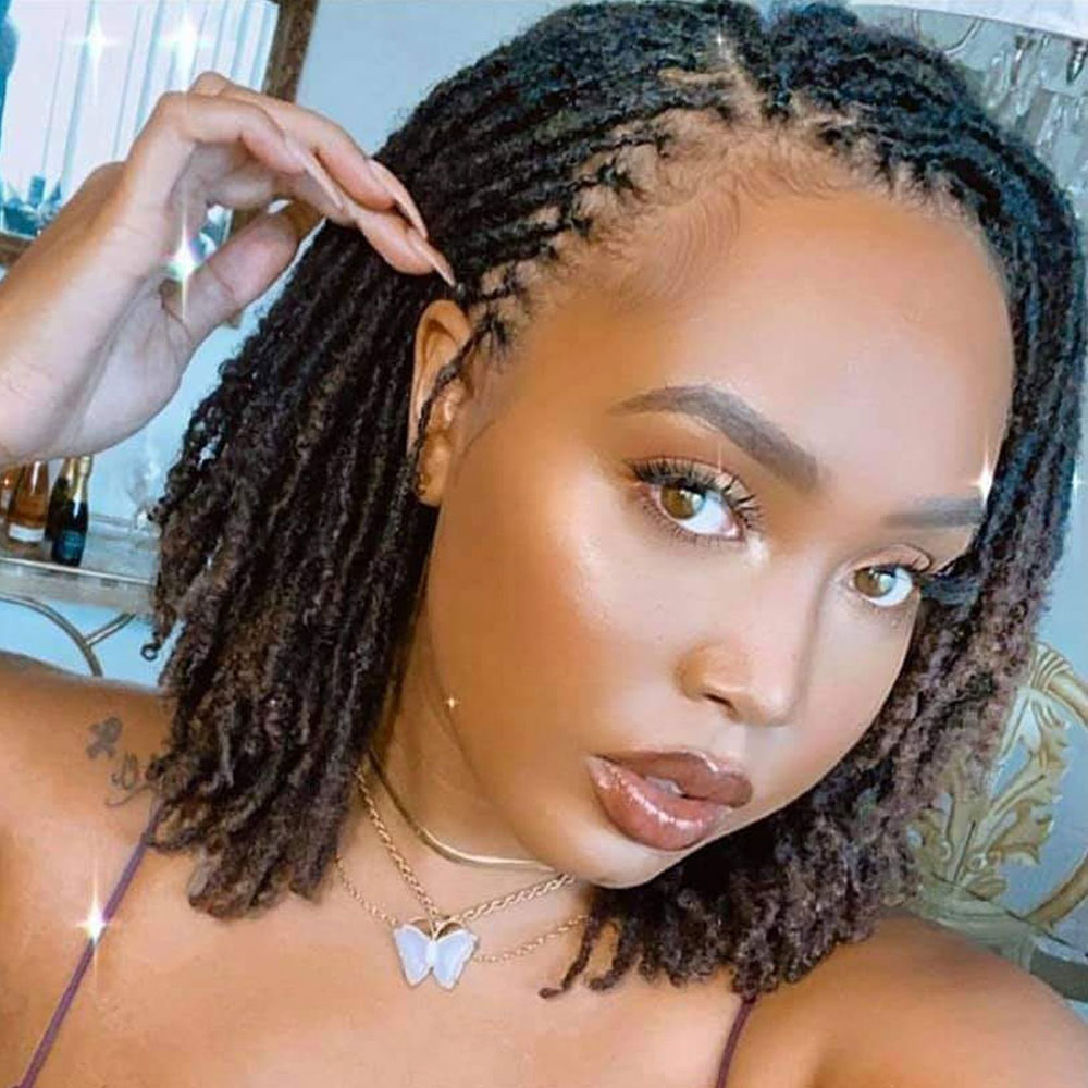 Short Textured Locs Around the Chin Short Textured Locs Around the Chin — Loc Styles for Black Women