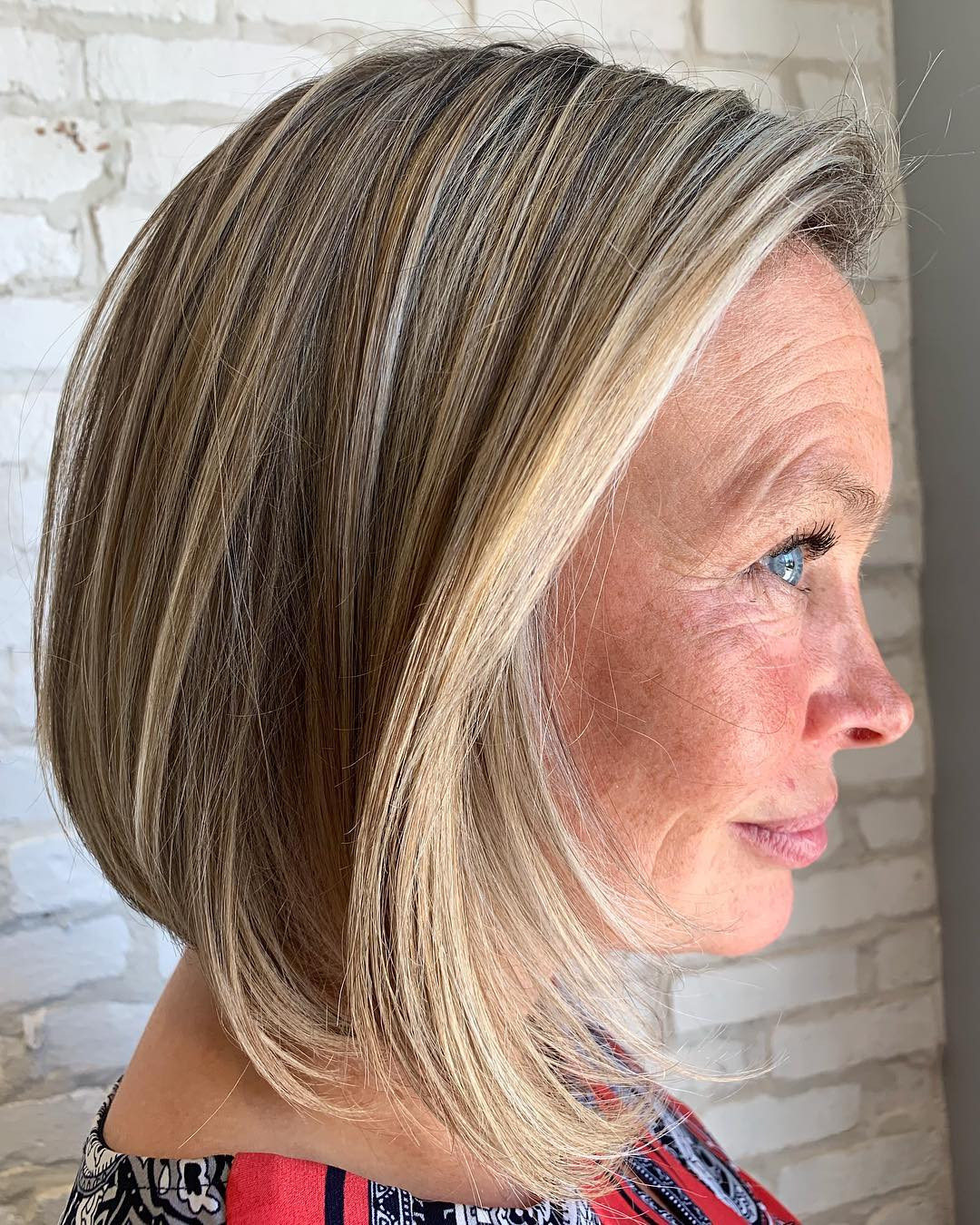 Chin Length Visual Idea Chin Length Visual Idea — Lowlights Over 50