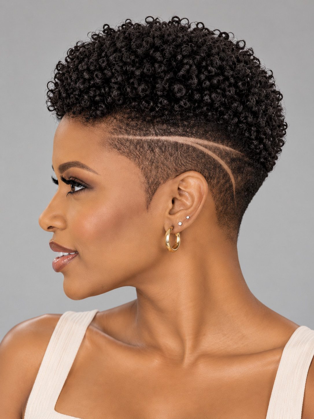 6" Black Human Hair Pixie Wig Full Lace TWA Afro Curl – Loyalrose