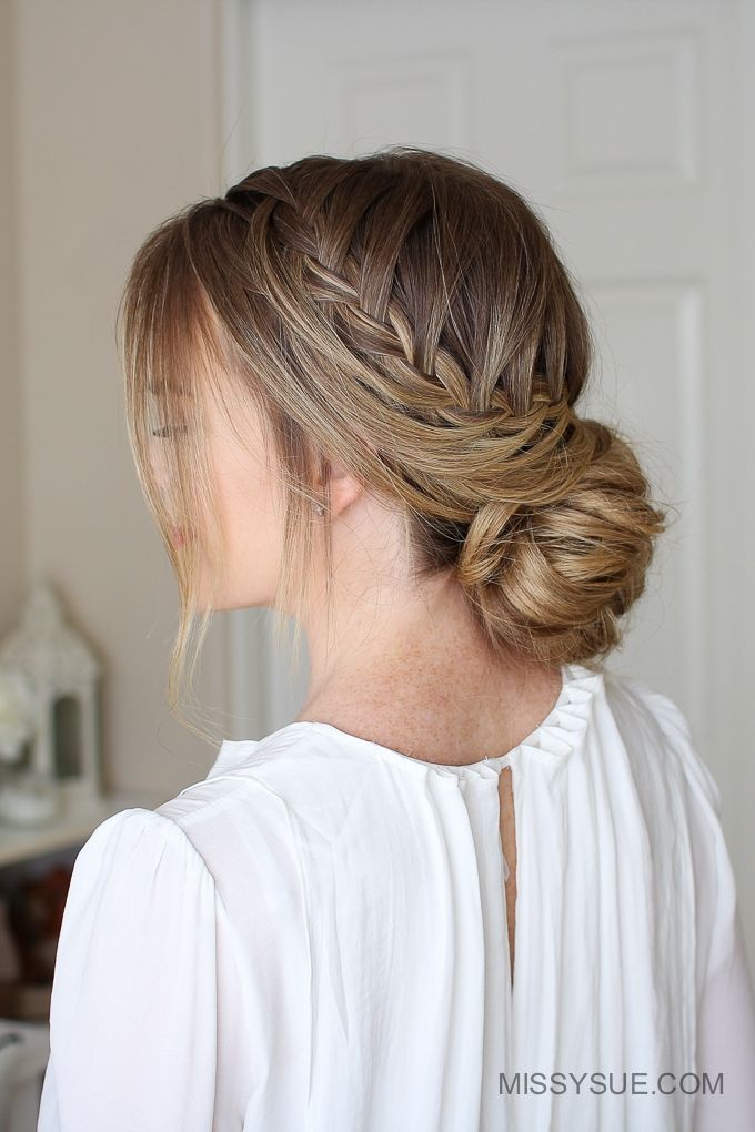 French Braid Wrap Low Bun — Braided Low Bun