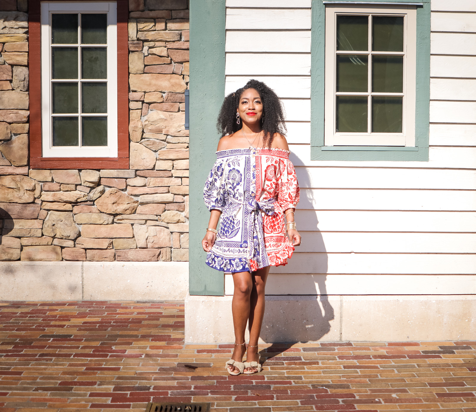 Off-the-Shoulder Paisley Dress for Summer Ease — Orlando Outfits