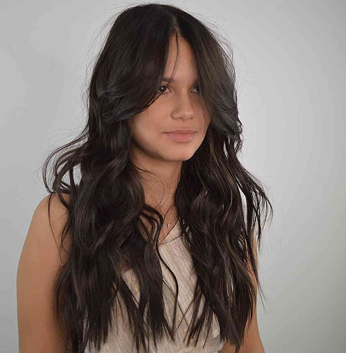 Long Layers With Face-Framing Pieces Visual Idea Long Layers With Face-Framing Pieces Visual Idea — Mermaid Hair