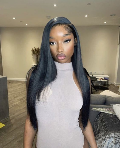 Collarbone Bob With Subtle Waves Collarbone Bob With Subtle Waves — Sew In with Leave Out