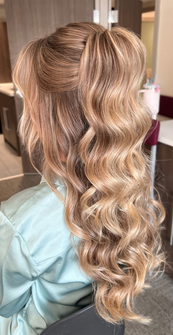 Blonde Braided Sides Style — Prom Half Up Half Down