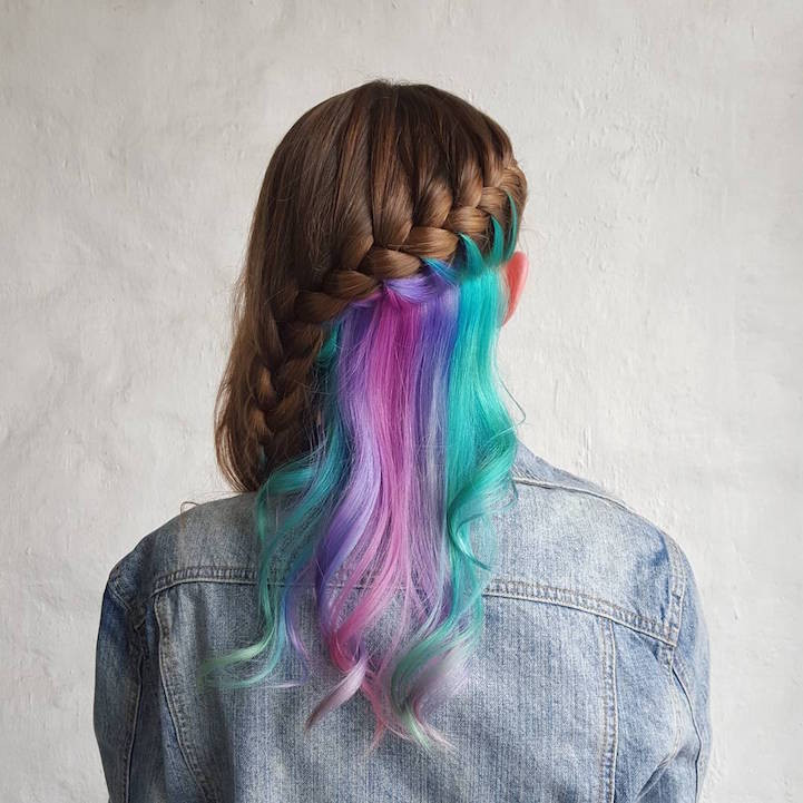 Visual Idea — A French Braid With Loose — Braid Colors