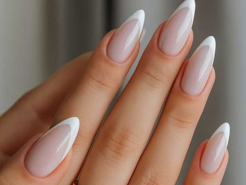 Softer Sheer Pink Classic French Almonds Softer Sheer Pink Classic French Almonds — Mom Nails