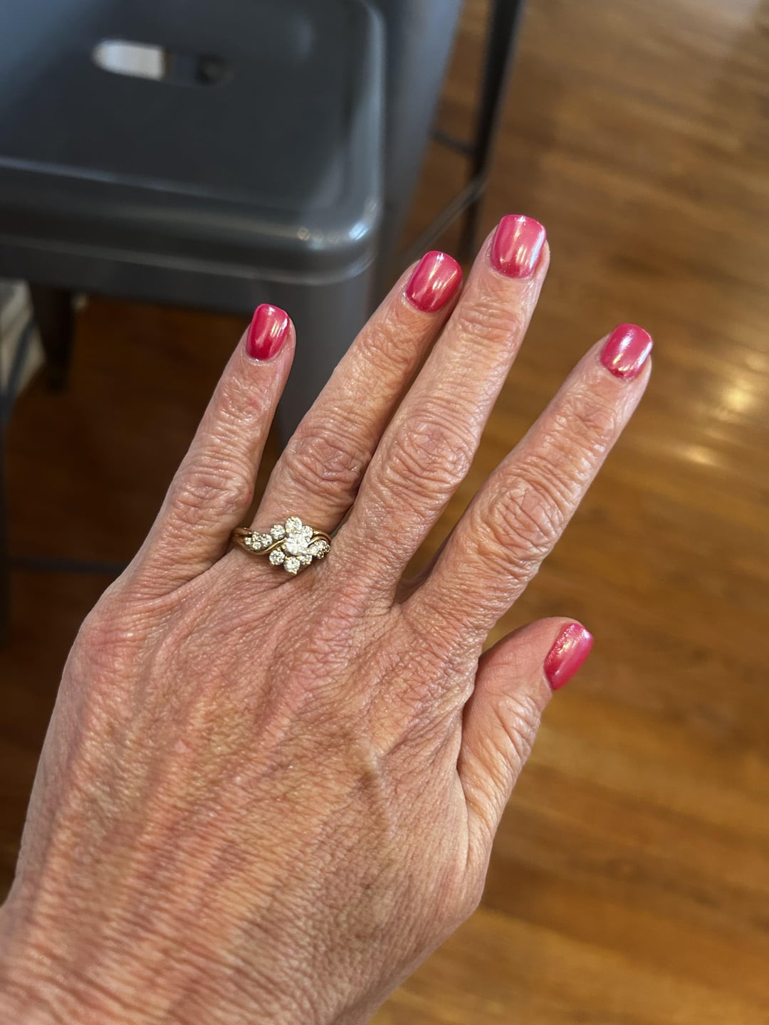 Shimmer Visual Idea — Nails for Mature Hands