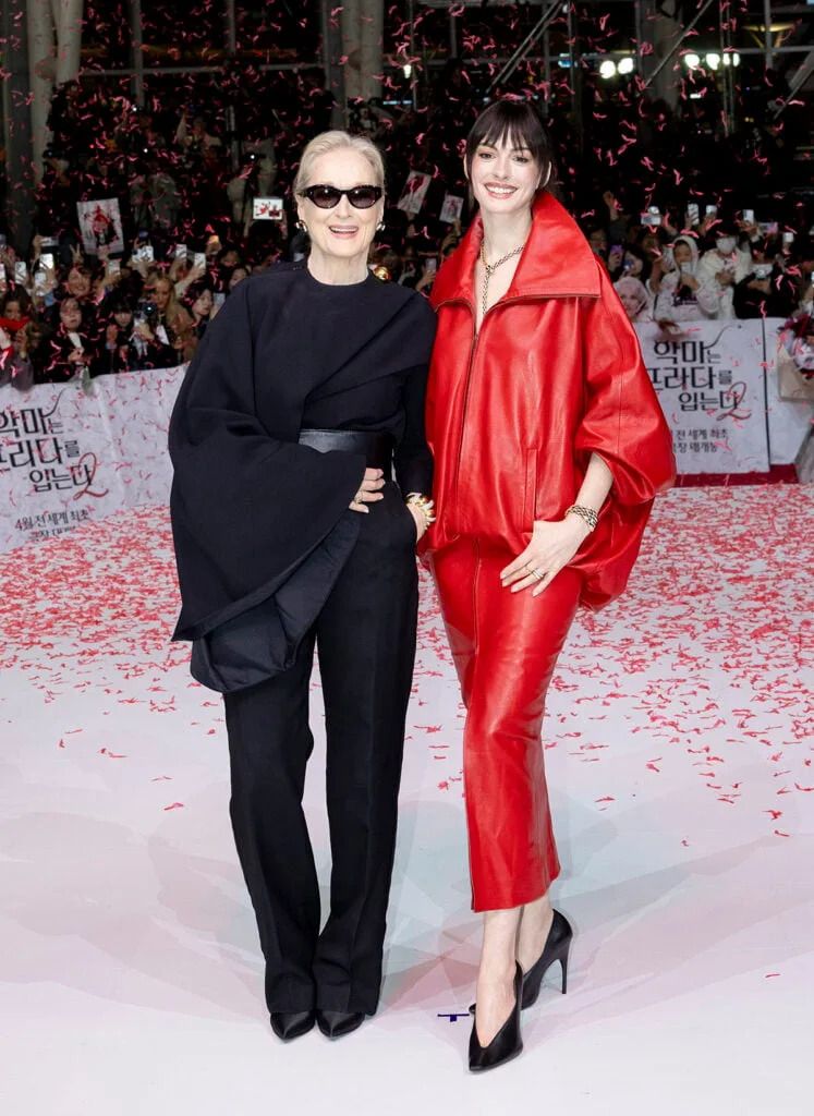 Bold Statement: Red Leather Jacket and Matching Skirt — Seoul Outfits