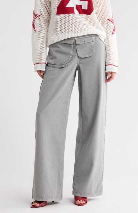Oversized Grey Wide-Leg Jeans with Star Detail Sweater — Princess Polly Outfits
