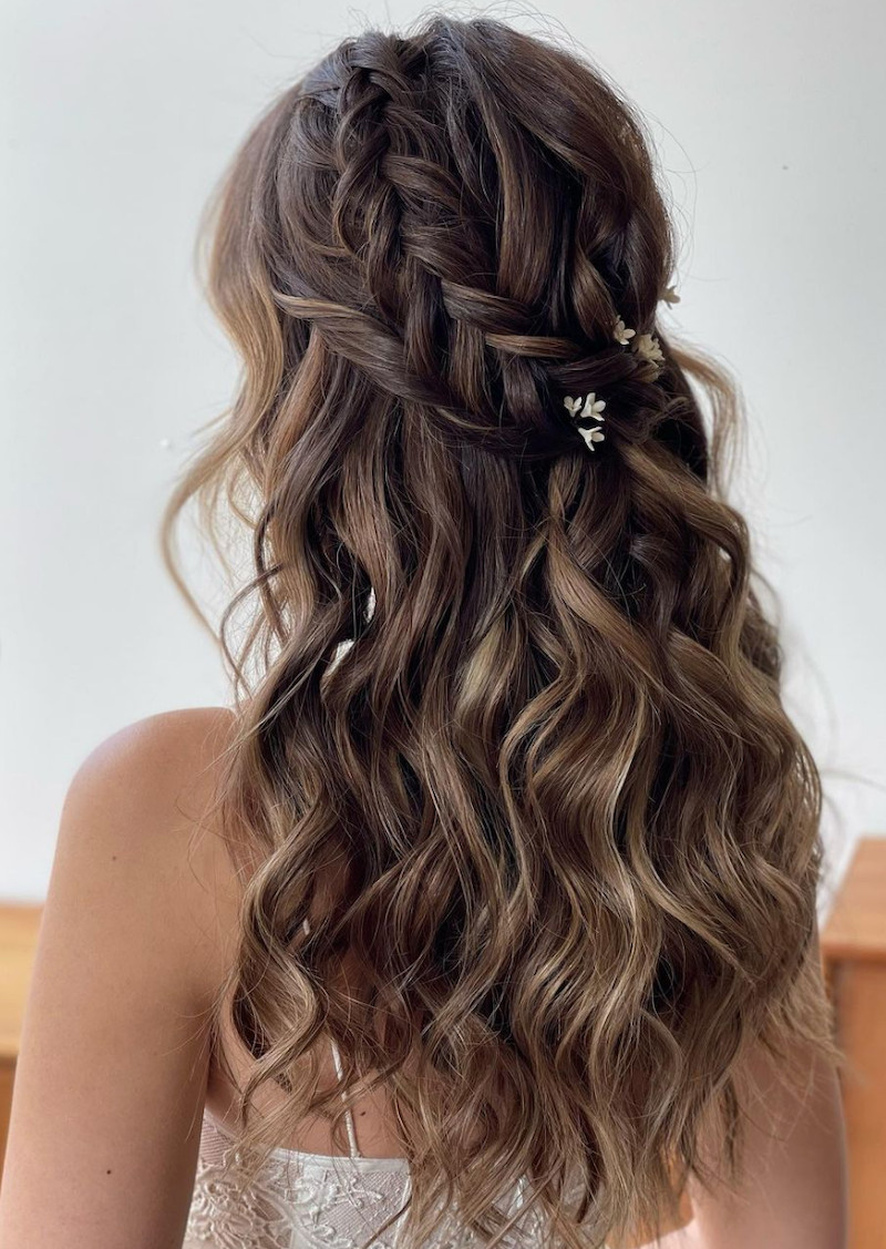 Warm Brown Braids and Waves — Bachelorette Hairstyles
