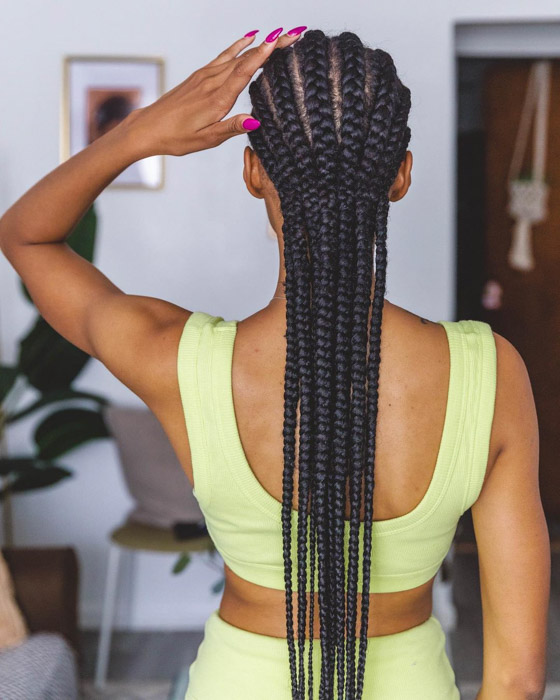 Sleek Parallel Cornrows Sleek Parallel Cornrows — Straight Back Braids