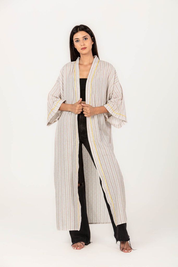 Modern Moroccan Style: Striped Kimono Over Casual Basics Modern Moroccan Style: Striped Kimono Over Casual Basics — Morocco Outfits