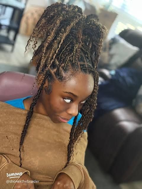 Wavy Loc Ponytail With Beads and Shells