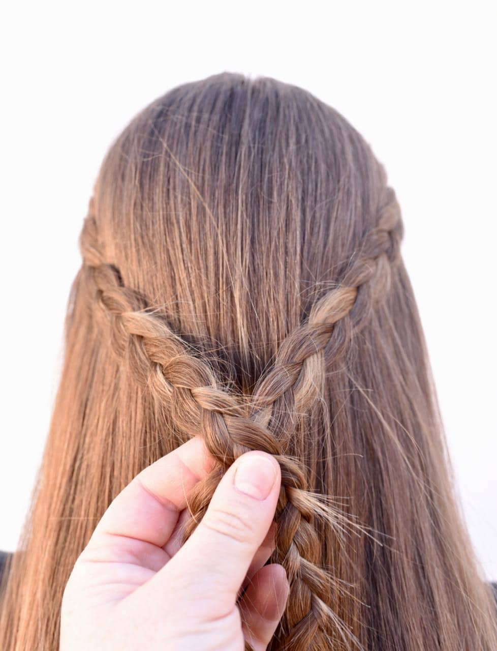 Brown With Subtle Highlights Visual Idea Brown With Subtle Highlights Visual Idea — Half Up Half Down with Braids
