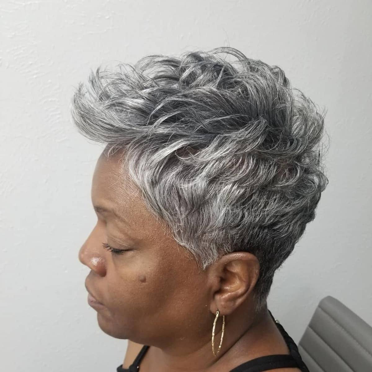Ear Visual Idea Ear Visual Idea — Short Haircuts for Black Women Over 50