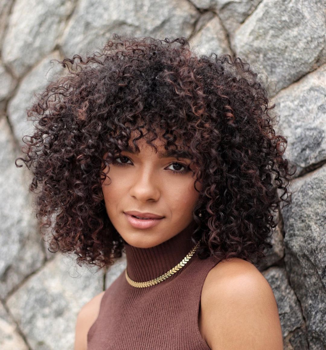 Dark Brown With Subtle Auburn Highlights Visual Idea Dark Brown With Subtle Auburn Highlights Visual Idea — Haircuts with Bangs