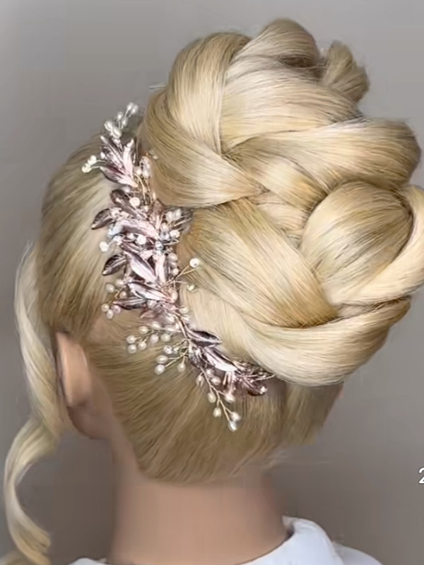Golden Blonde Braided Updo Accessory Golden Blonde Braided Updo Accessory — Prom Hairstyles for Long Hair