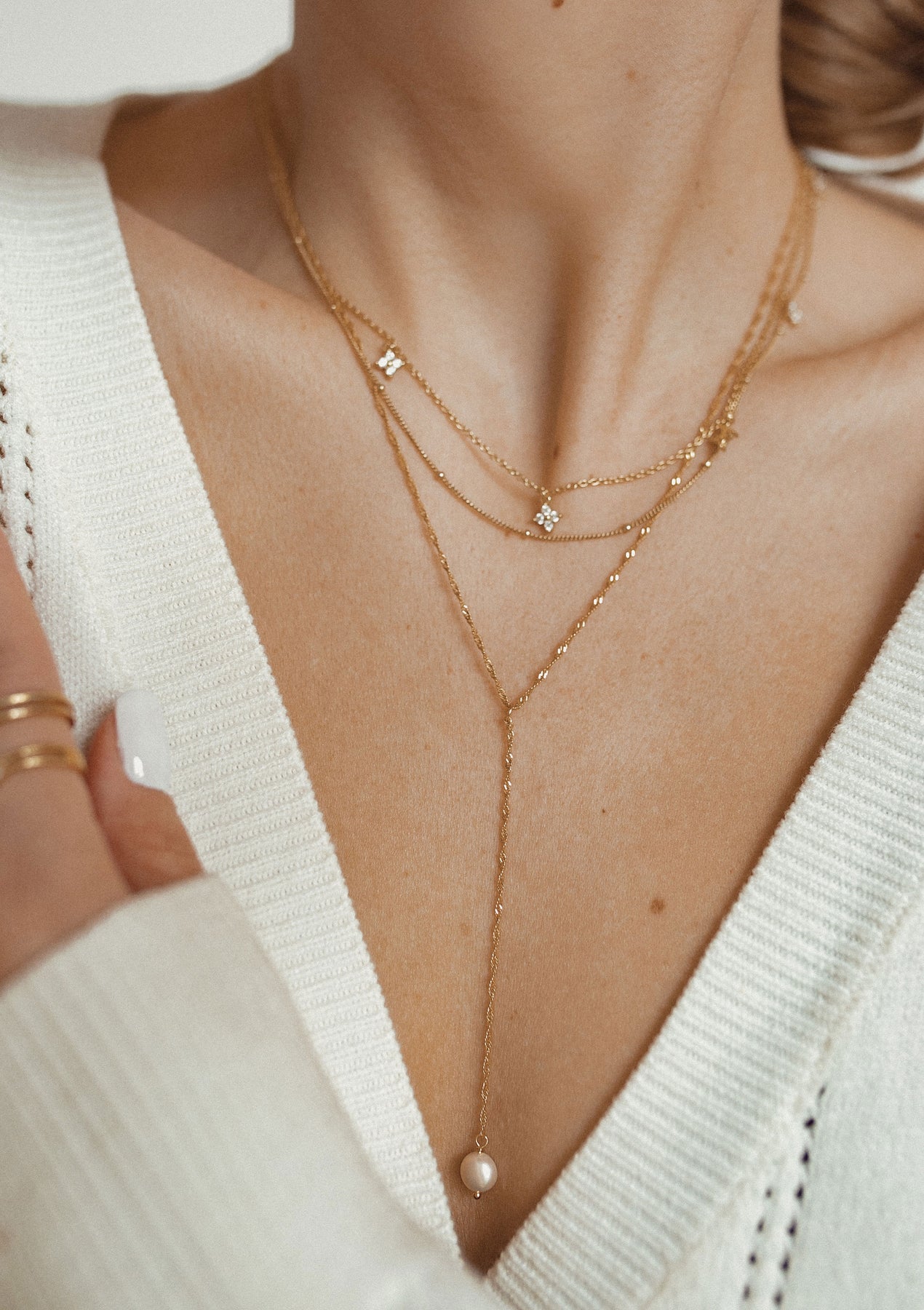 Casual Daytime Outfit Idea Casual Daytime Outfit Idea — Layered Necklaces