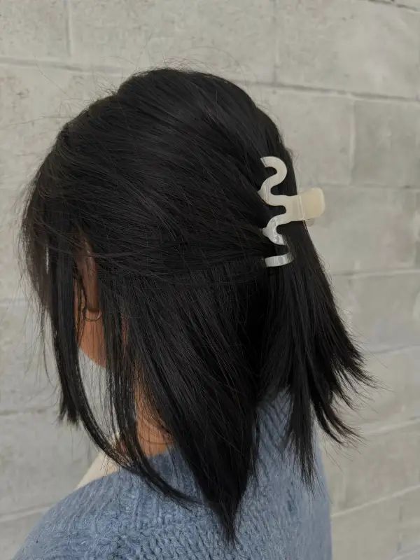 Half-Up Bob with Unique Clip — Mini Claw Clip Hairstyles