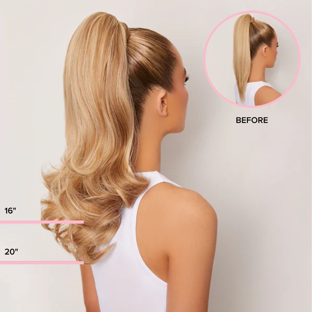 Blonde Visual Idea — Ponytail with Extensions