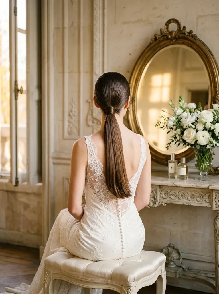 20 Sleek Low Ponytail Wedding Hairstyles To Copy Now