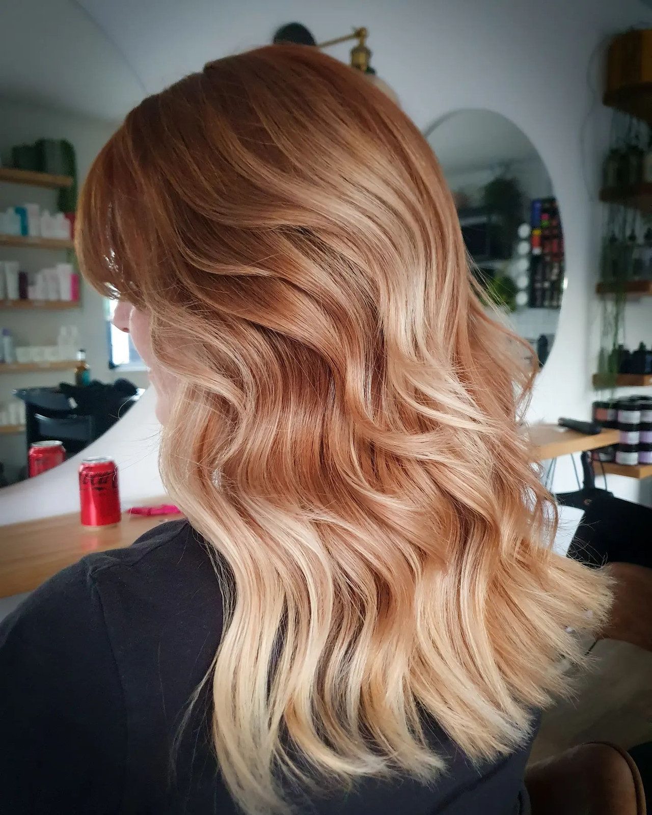 Copper Blonde Balayage With Rich Contrast Copper Blonde Balayage With Rich Contrast