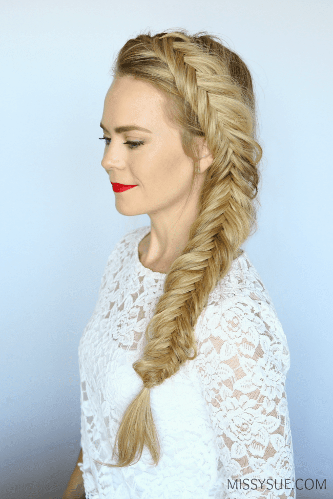 Ash Blonde With Platinum Highlights Visual Idea — Fishtail Braid