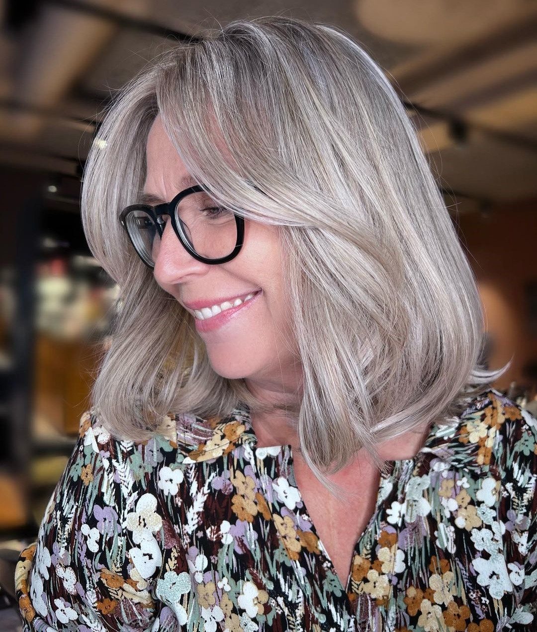 Shoulder-Length Bob With Soft Layers — Haircuts for Women Over 50 with Glasses