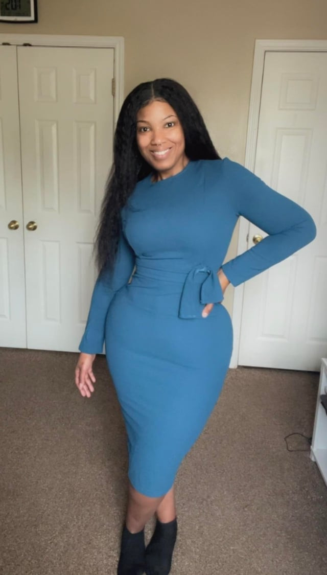 Teal Fitted Dress with Waist Tie and Ankle Boots Teal Fitted Dress with Waist Tie and Ankle Boots — Corporate Baddie Outfits