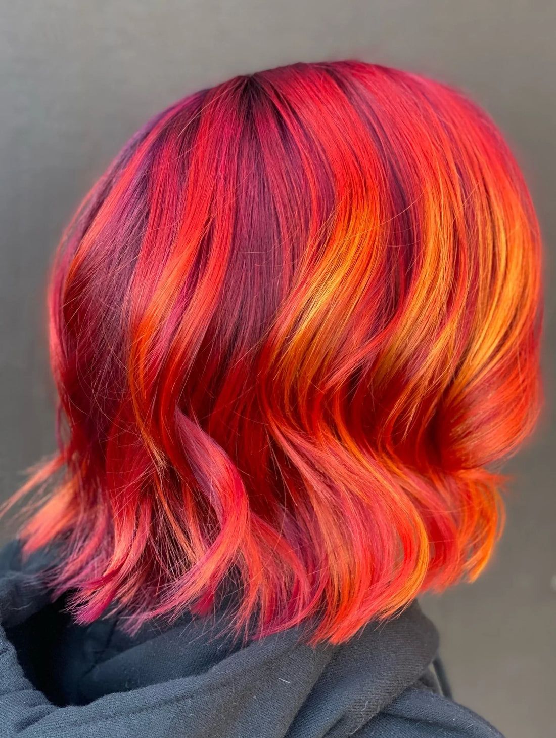 Collarbone Visual Idea Collarbone Visual Idea — Red Hair with Highlights