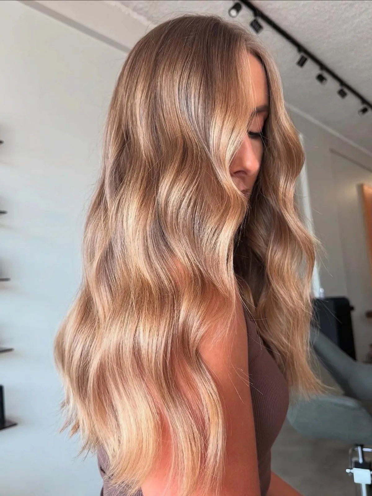 Ashy Dirty Blonde Balayage With Loose Waves Ashy Dirty Blonde Balayage With Loose Waves