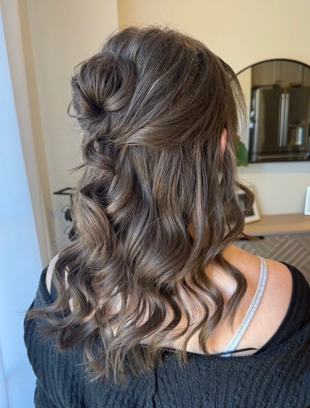 Ash Brown Twisted Sections Half Up Ash Brown Twisted Sections Half Up — Half Up Half Down Thin Hair