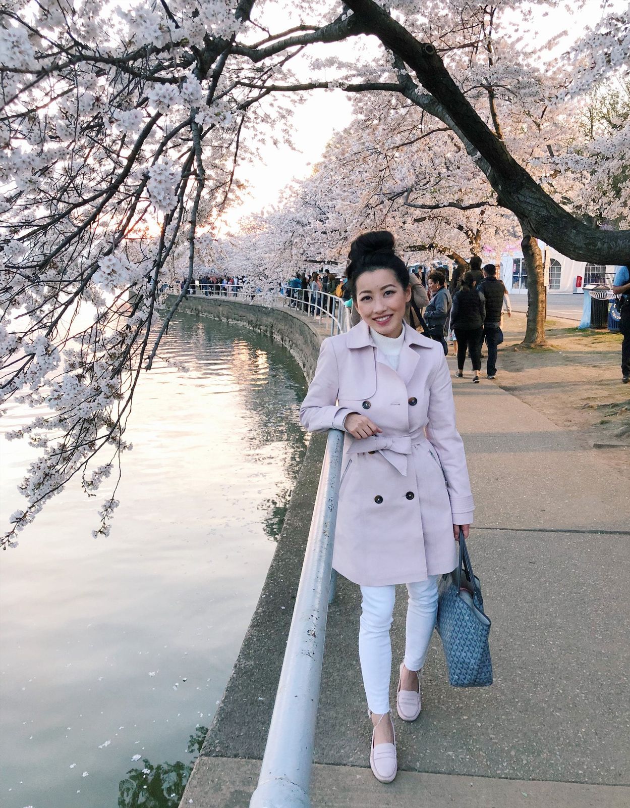 Pink Trench Coat for a Chic Spring Day Pink Trench Coat for a Chic Spring Day — Washington DC Outfits