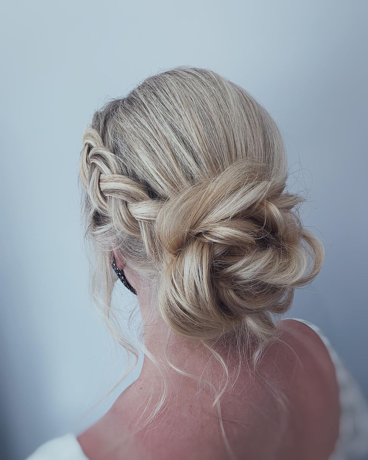 Intricate Dark Blonde Braided Updo — Baby Shower Hairstyles