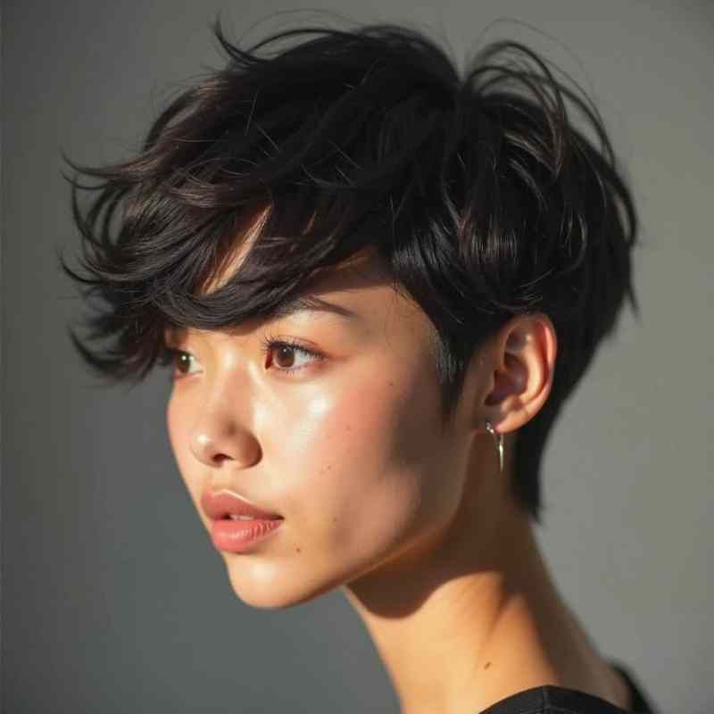 Ear-Length To Chin-Length Textured Volume Dark Brown Bixie Ear-Length To Chin-Length Textured Volume Dark Brown Bixie — Bixie Haircut